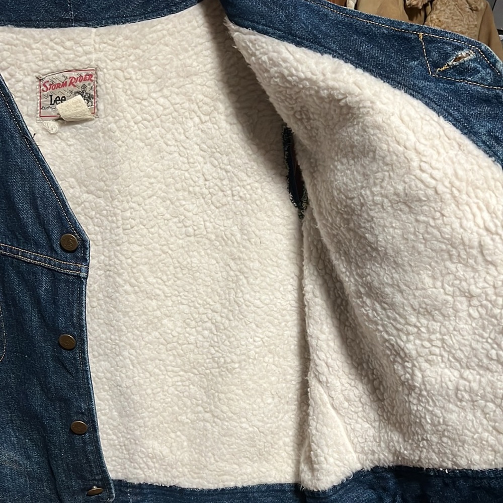 Vintage Lee Storm Rider Denim Vest With inner liner - Picture 8 of 9